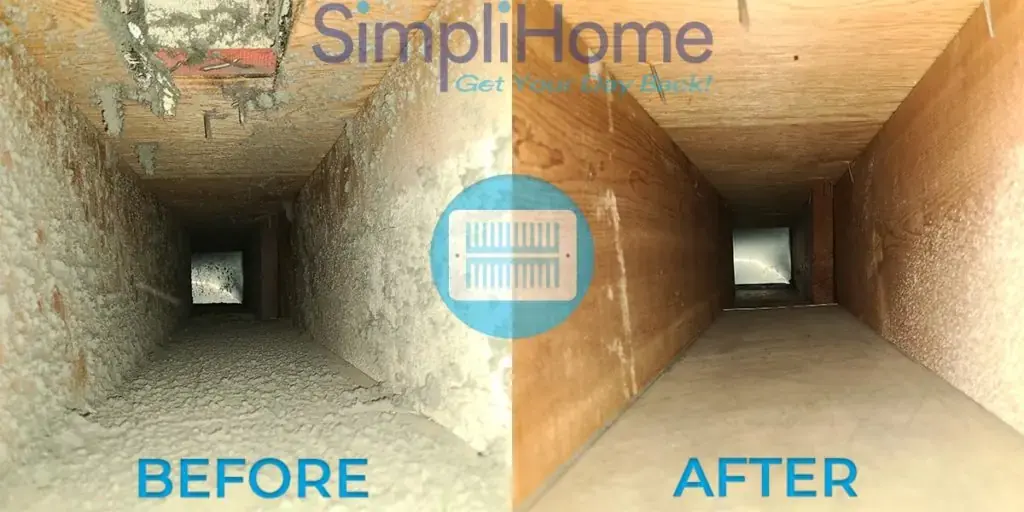 HVAC cleaning before & after photos in Brookfield, WI
